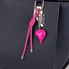 Butterfly Heart Shaped Bag Pendant Anti-Lost Braided Rope Key Chain  Jewelry Accessories