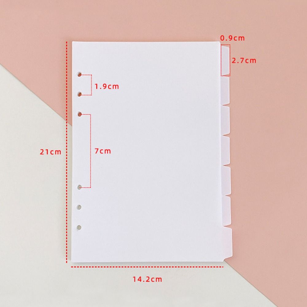 A5 A6 Page Classification Separator Page Notebook Loose-leaf Book Partition Accessories