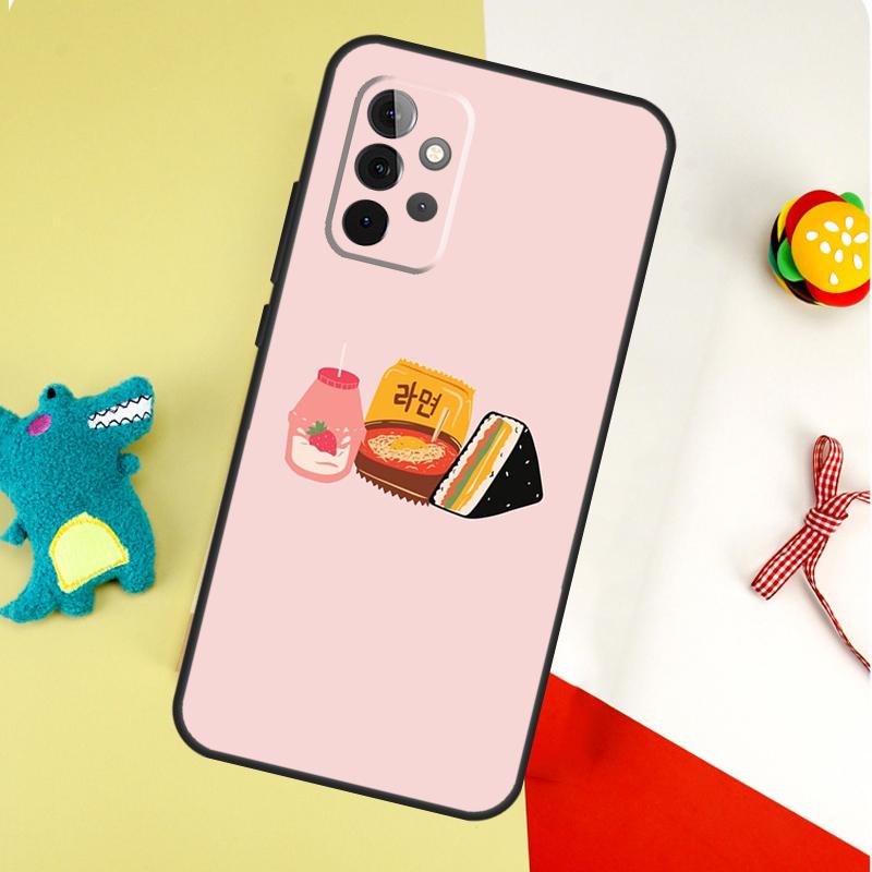 Kawaii Strawberry Milk For Samsung Galaxy A22 A32 A52 A54 A34 A14 A55 A35 A15 A53 A33 A13 A05 A06 A16 Phone Case