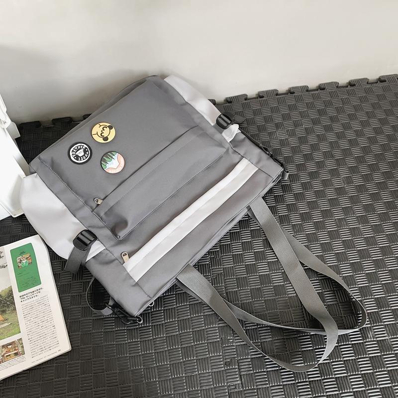 Men's Messenger Bag Large Capacity Student Crossbody Bag Women's Portable Commuter Shoulder Bag