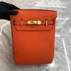 Borsa a tracolla larga intrecciata per petto in pelle di mucca Togo, zaino diagonale semplice e alla moda, strato superiore
