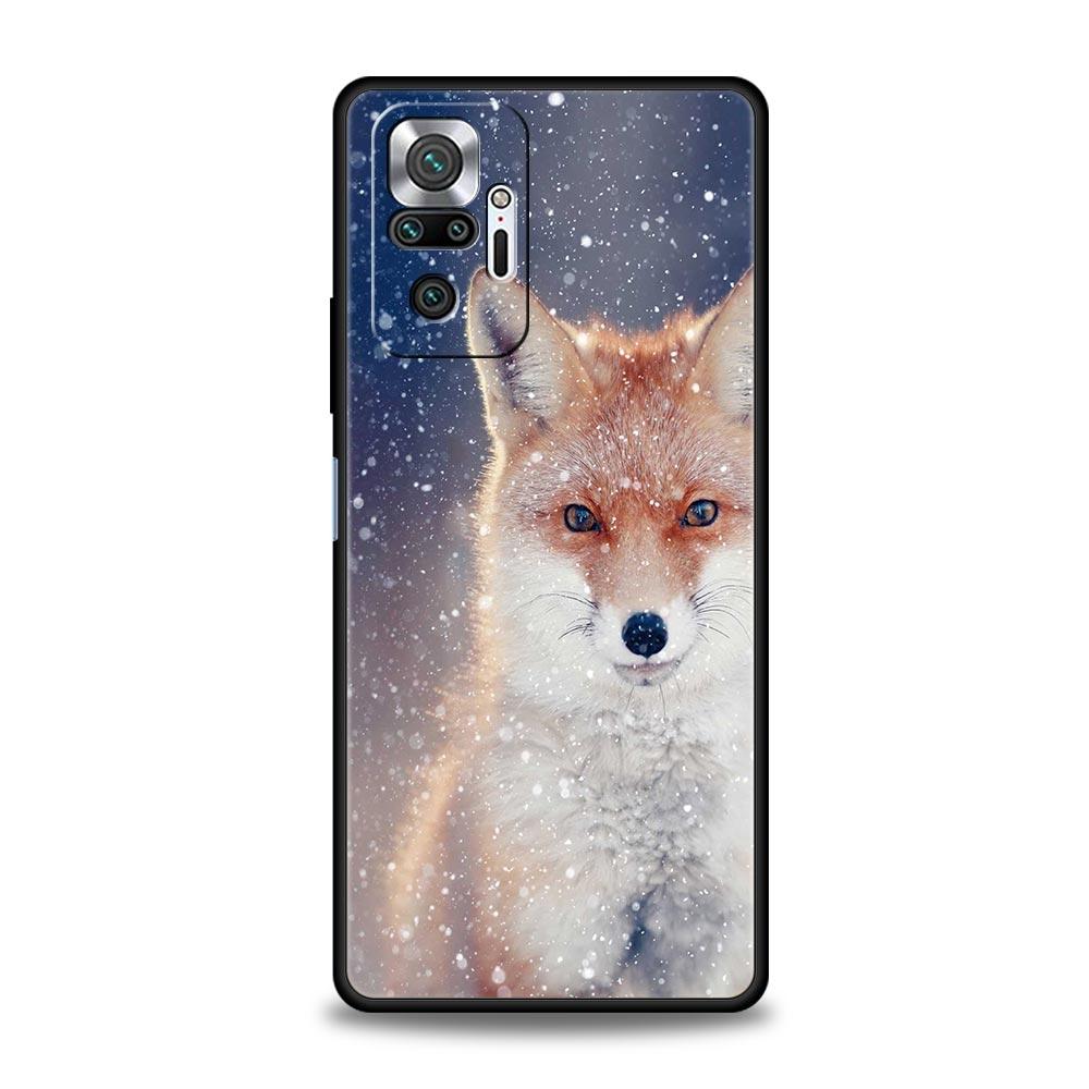 Cute Cartoon Animal Fox Phone Case For Xiaomi Redmi Note 11 10 9 Pro 5G K50 9s 7 8 8T 8A 9A 9C 9T K40 Gaming Cover Coque Funda