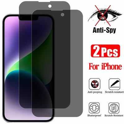 2PCS Privacy Screen Protector For iPhone 13 14 15 16 Pro Max Anti Spy Glass For iPhone 11 12 16 Plus 16 Pro Max