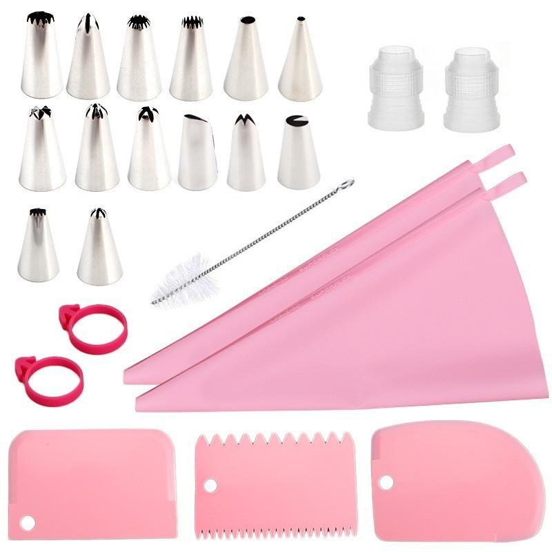 -Piece Piping Tips and Bags Set - Baking Tools