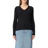 Polo Ralph Lauren Solid V-Neck Long Sleeve Sweater Women sweater Black 211891641-017