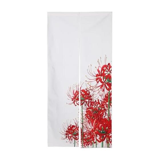 next.design Noren Noren 180cm Length Spider Red Spider Autumn Flower Red Higan Long Length Ornament Decoration Stylish Japanese Style Japanese Modern