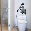 Creepy Chic, Spooky Black Skull Toilet Decal -  Bathroom Sticker for Lid & Water Tank, Perfect for Halloween Home Decor