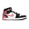 Jordan Air Jordan 1 Slip Resistant Abrasion Resistant High Top Vintage Basketball Shoes Unisex Black Pink DQ8423-103(Team629-)
