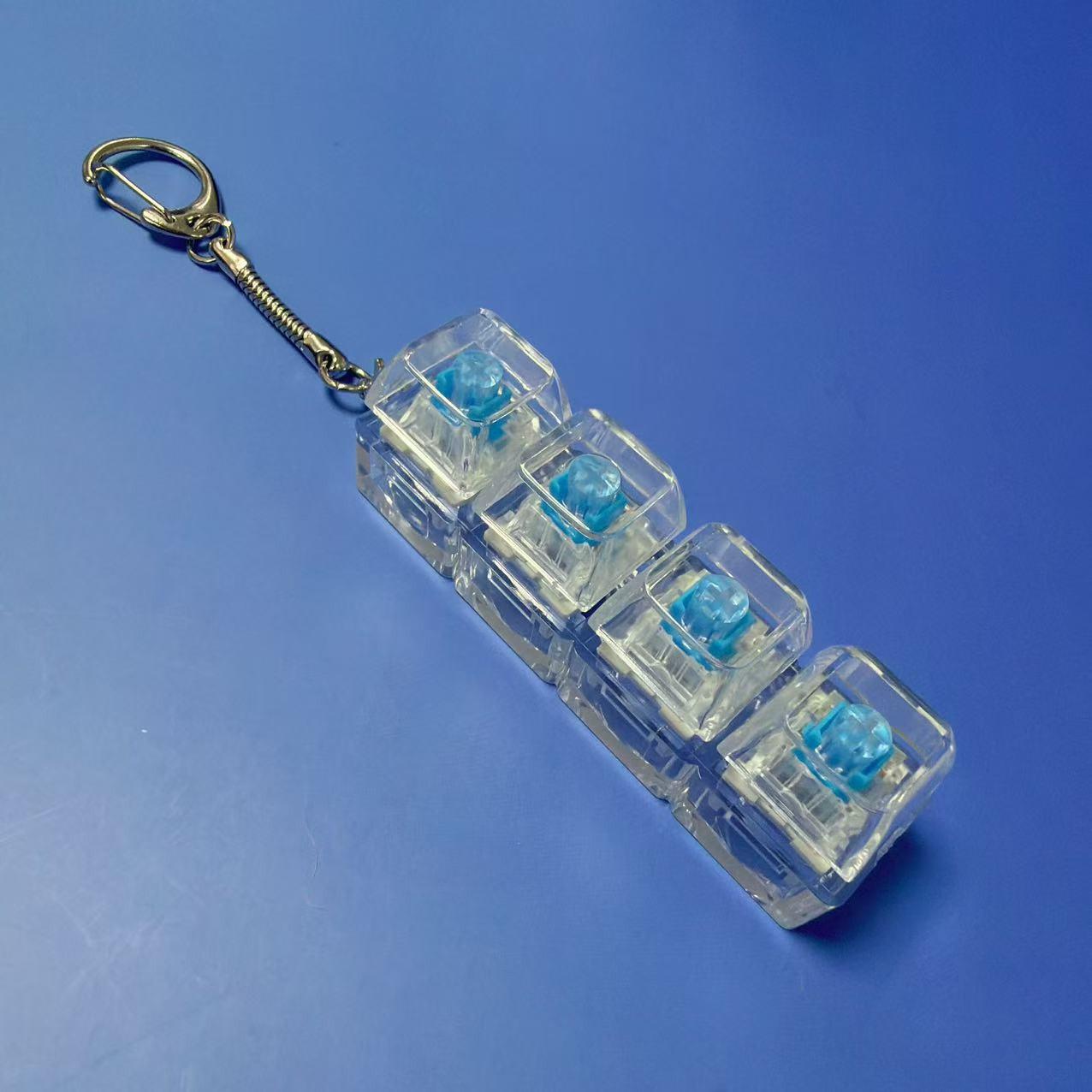 Light-Up Mechanical Key Switch Pendant – Anxiety Relief and Decompression Toy Without Light