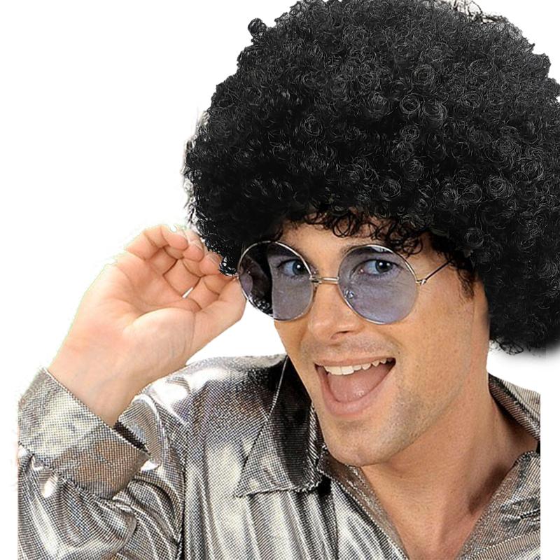 

Clown Wig Afro Puff Wigs 80s Cosplay Anime Party Christmas Halloween Fancy Funny Wigs чёрный