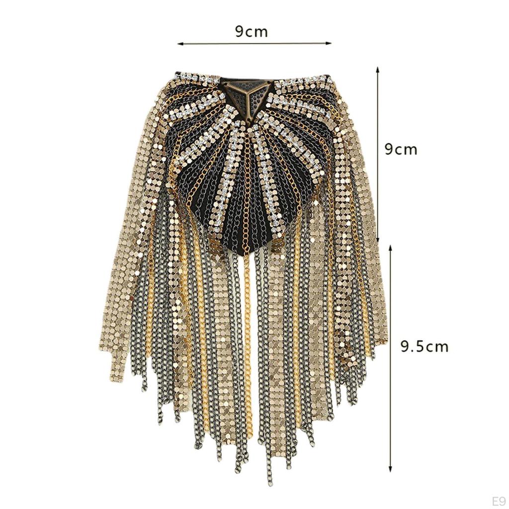 1 Pair Tassel Link Chain Epaulet, Formal Suit Jewelry Decorative Uniform Accessories Shoulder