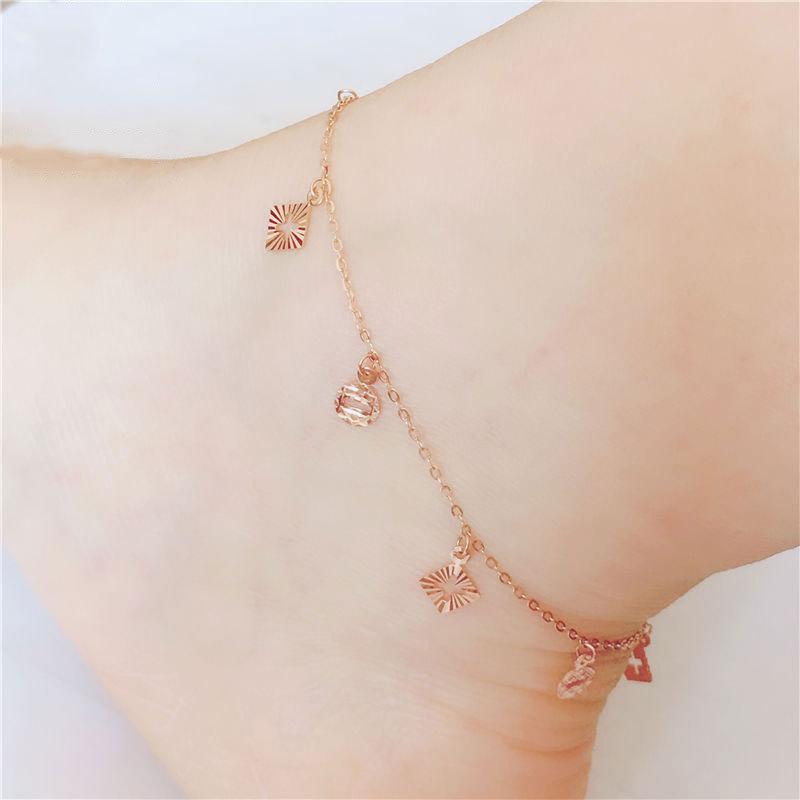 Purple Gold Symbol Anklet Simple Rose Gold Plated Fashion Plus Or Minus Multiplication And Division Anklet Personalized Jewelry