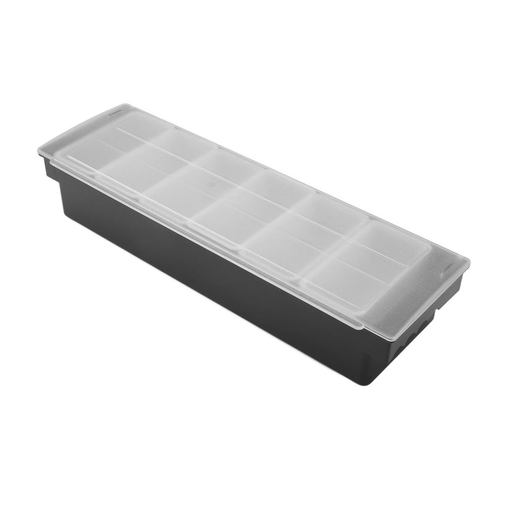 Condiment Caddy Durable Plastic Transparent Lid Detachable Design Multifunction Bar Fruit Caddy for