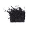 Feather Trim Fringe Craft Clothes Accessories Costumes Decoration for DIY Dress Sewing Black