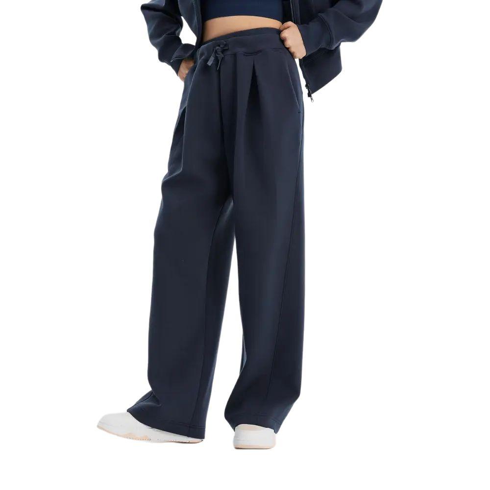 DECATHLON Multiverse Loose, Soft and Comfortable Wide-Leg Slacks Women's Graphite Grey
