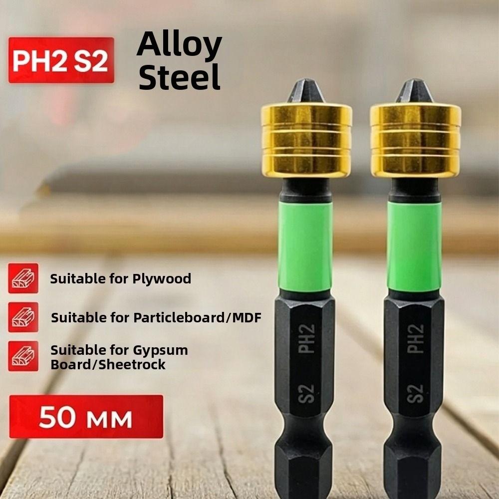 6/10Pcs S2 Zinc Zinc Alloy Steel Magnetic Screwdriver Bits 50mm Length Screw Setter Bits Locating Screws