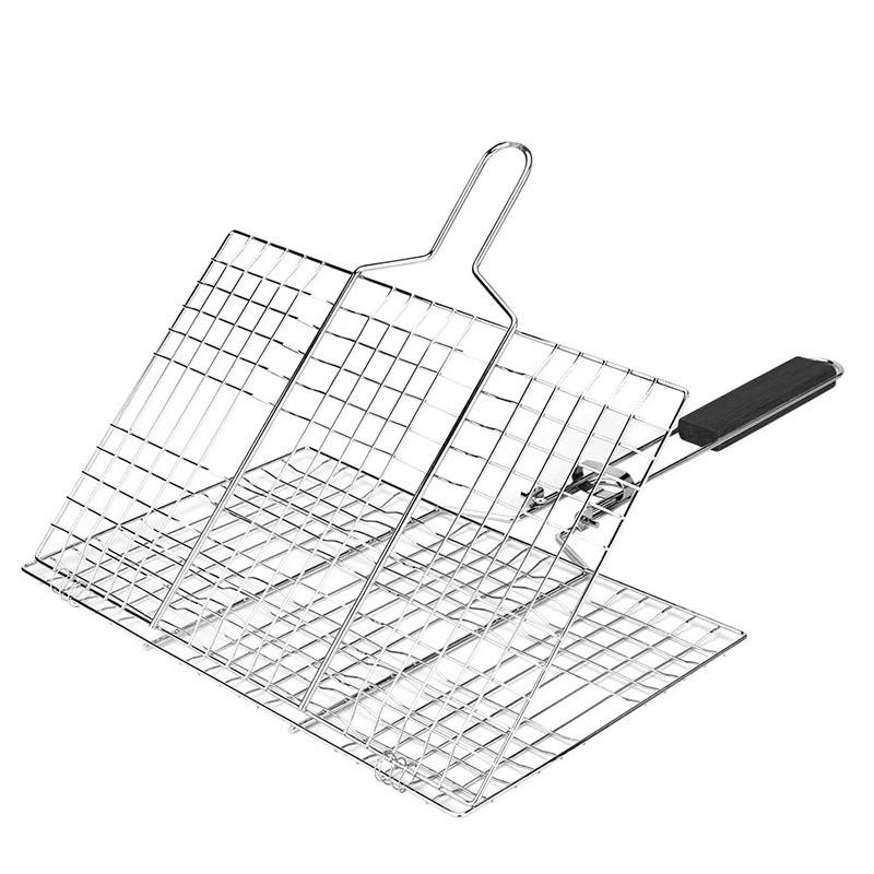 Stainless Steel Bbq Grill Tongs With Foldable Handle For Outdoor Cooking And Grilling