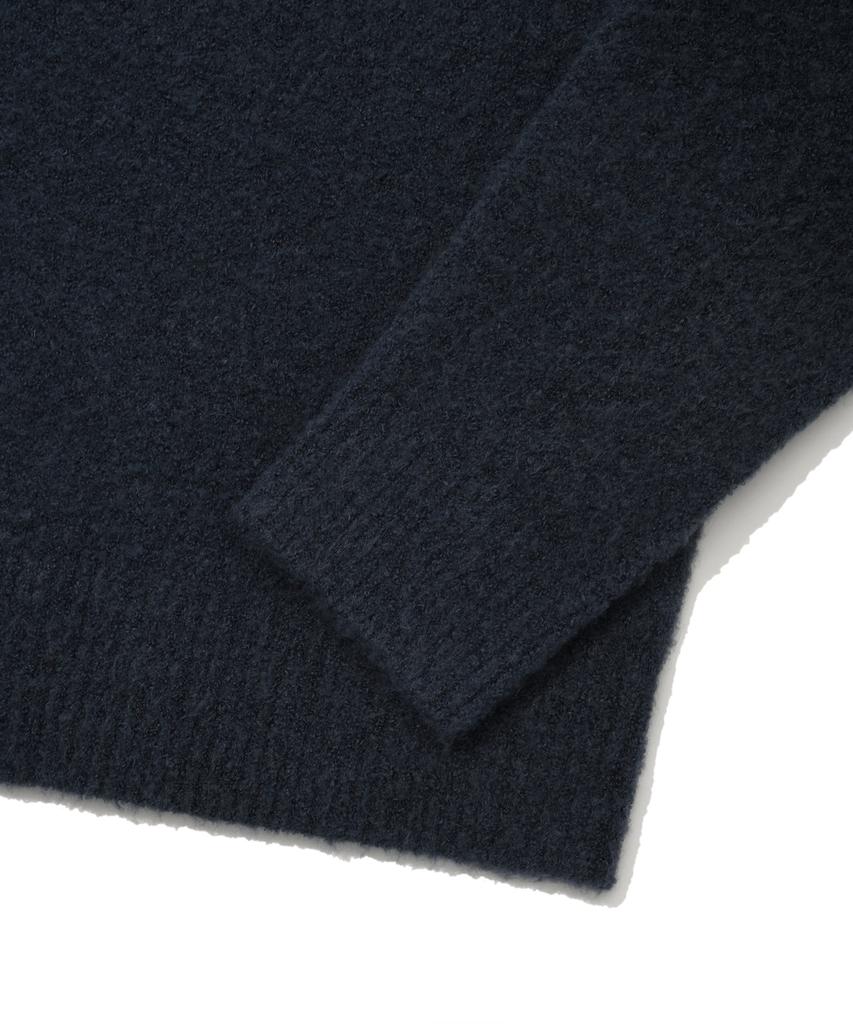 COVERNAT WOMAN Boucle Round Knit Dark Blue