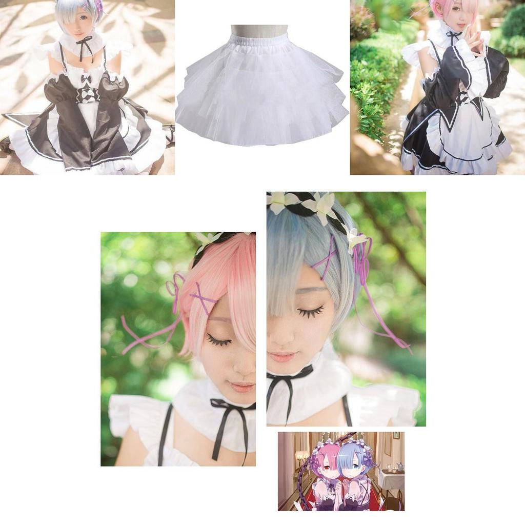 Kara Hajimeru Rezero Lsekai Seikatsu Twins Ramrem Maid Dress Cosplay Costume