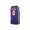 Jordan NBA Team Logo Atmungsaktives Fitted Basketballtrikot Fan Edition Statement Limited Herren Tops Lila CV9481-506