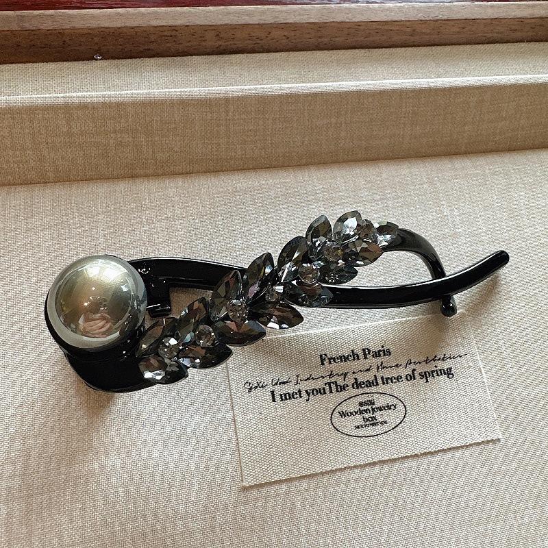 

Корейская эстетика высокого класса, заколка для волос со стразами, снопом пшеницы и жемчугом, заколка для волос для прически «пучок» одним словом, элегантная витая заколка