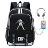 Football Star Collection Teen Primary And Secondary School Student School Bag Usb Men'S And Women'S Casual Backpack