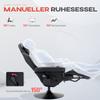 Chaise de Gaming, Fonction Massage, Dossier Inclinable, Repose-pieds, jusqu'à 120 kg, Cadre en Acier, Similicuir, Noir