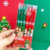 6 Stück/Set Niedliche Weihnachtskaribara Stifte Cartoon Weihnachtsmann Schneemann Elch Drück-Gelschreiber Büro Schulbedarf Weihnachtsgeschenke