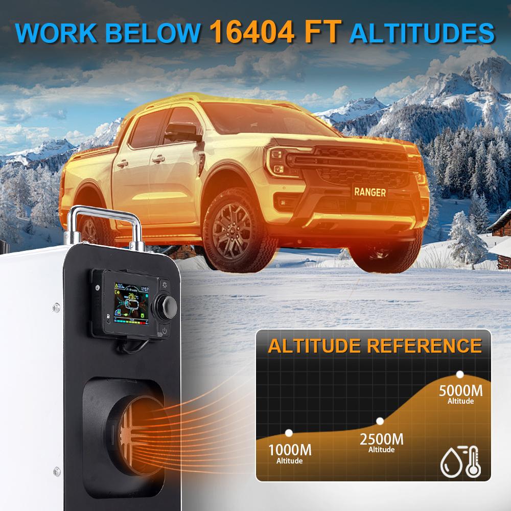 2/5/8KW Diesel Air Heater 12V24V220V Car Heater with Bluetooth Remote Control for Car Truck Boat RV Diesel Heater Accessory