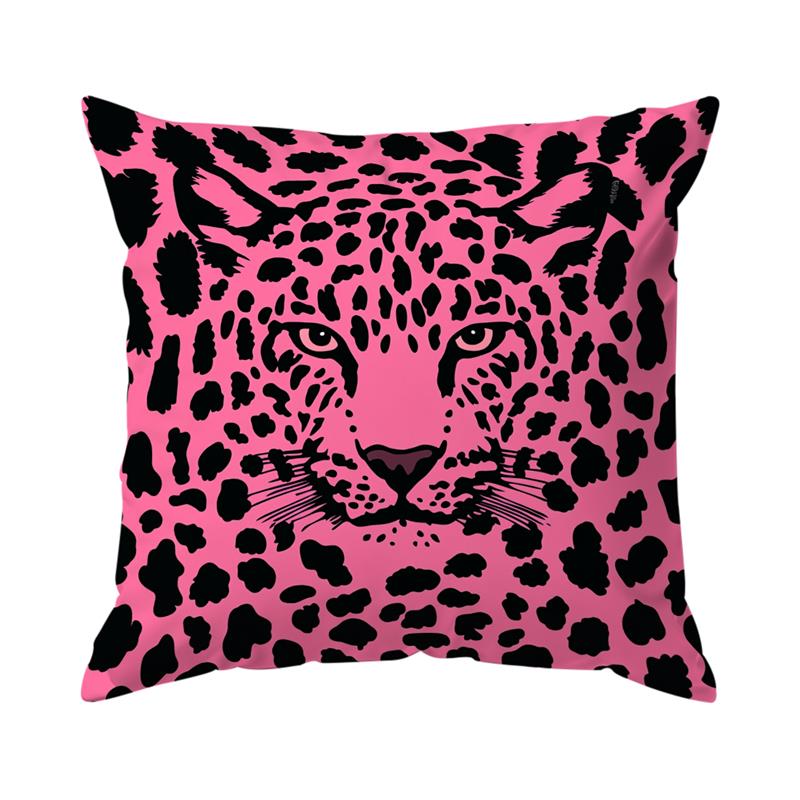 Kissenbezug mit rosa Leopardenmuster, geeignet für Zuhause, Schlafzimmer, Auto, Büro, Wohnzimmer, Sofa usw.