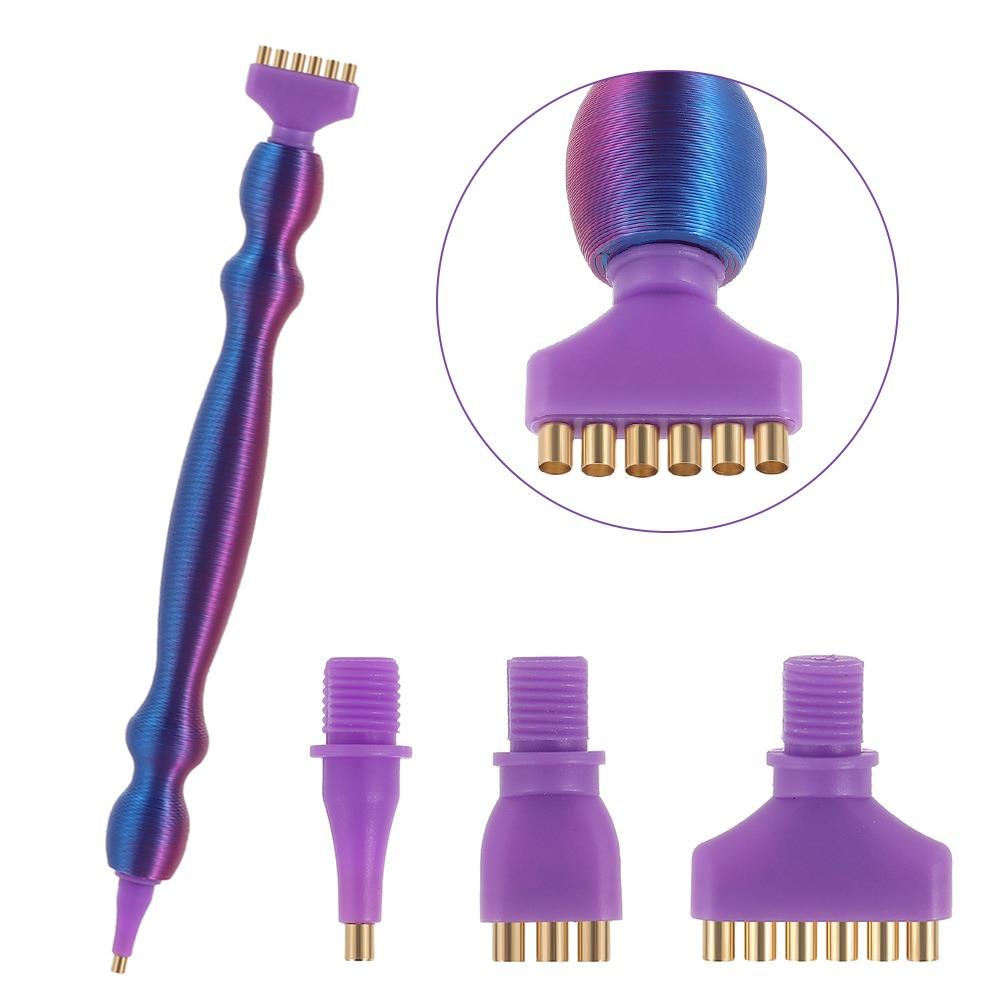 Zapasowe Końcówki do Długopisów Zestaw Długopisów do Malowania Diamentowego 5D DIY Rzemiosło z Wielofunkcyjnymi Plastikowymi Końcówkami Gwintowanymi Długopisy do Wiercenia Punktowego