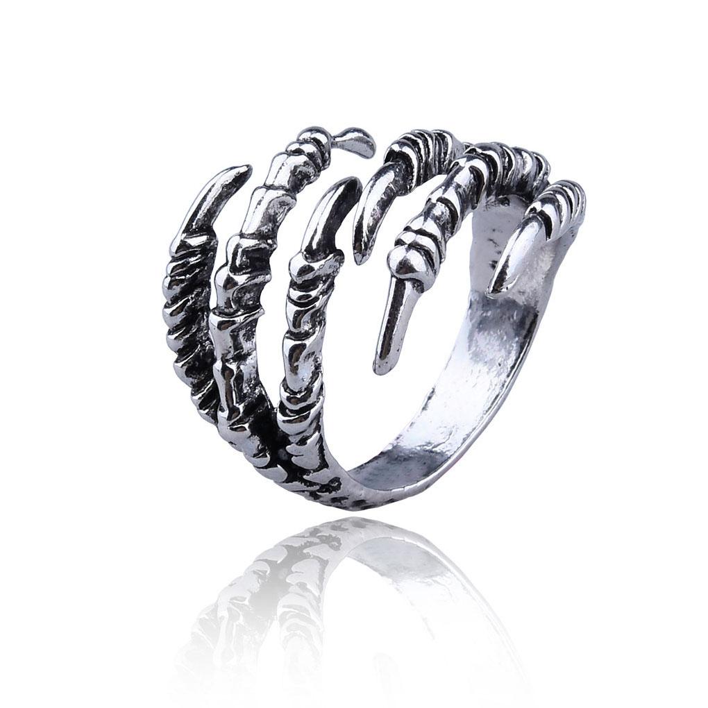 Claw Shaped Ring Unique Fingers Ornaments Jewelry Accessory Stylish Punk Metal Craft Joint Rings Gift Male Dressing Decor