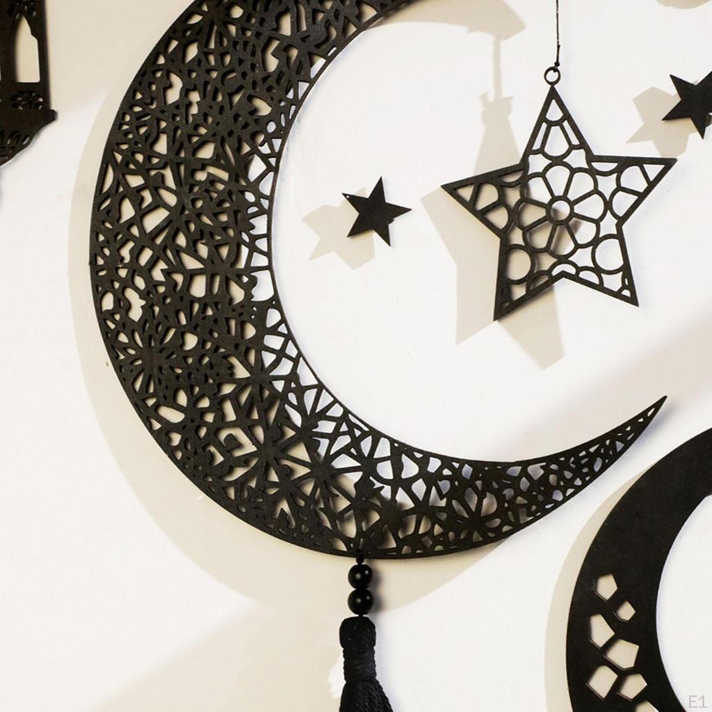 Ramadan Decoration Hanging Pendant Gifts Celebration Home Decor Party Supplies Wood Ornament for