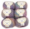 Michela Pack of 6 Yarn, Medium, Col. 2, Purple, 35g, Approx. 110m,