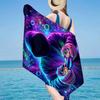 Cyberpunk Neon Gaming Beach Towel, Super Soft Microfiber, Gift for Her/Him, Birthday, for Pool, Beach, Travel, Home Decor Fan gifts