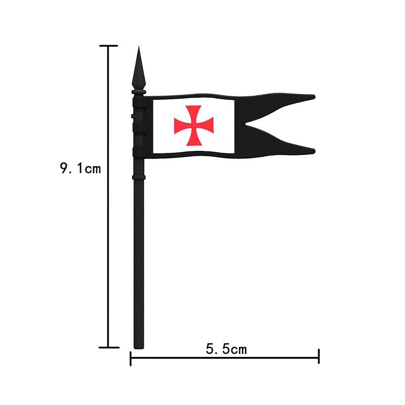 Medieval Military Castle Knight Soldier Shields Building Blocks Flags Movie Figures Accessories Mini Compatible Brick Toy Gifts