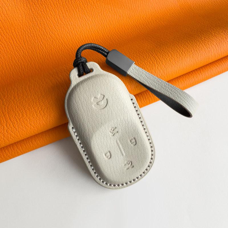 Premium Ceramic Key Shell for 2026 NIO ES8 ET9 - Genuine Leather Cover & Buckle for Men & Women