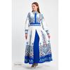 Floral Hijab Dress, Original Style, Cuffed Sleeves