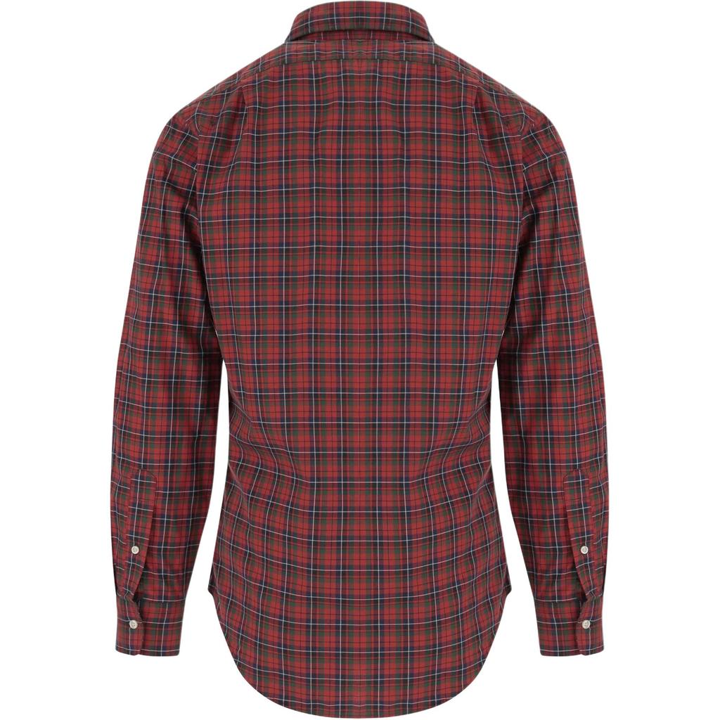 Polo Ralph Lauren Plaid Cotton Long Sleeve Shirt Men Shirts 710P01445-001