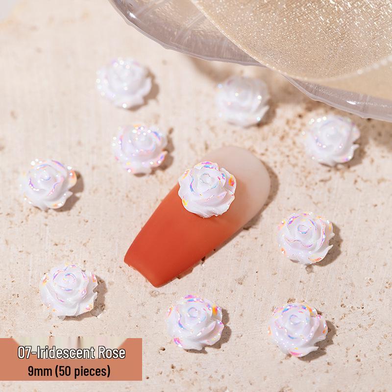 Camellia 2025 Japanese Pearlescent Rose Nail Art Accessories