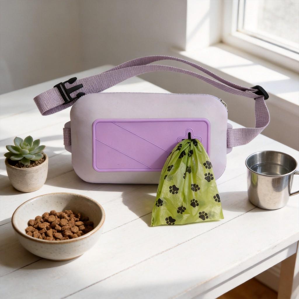Silikon-Snackbeutel für Haustiere mit verstellbarem Hüftgurt für das Hundetraining und die Fütterung im Freien