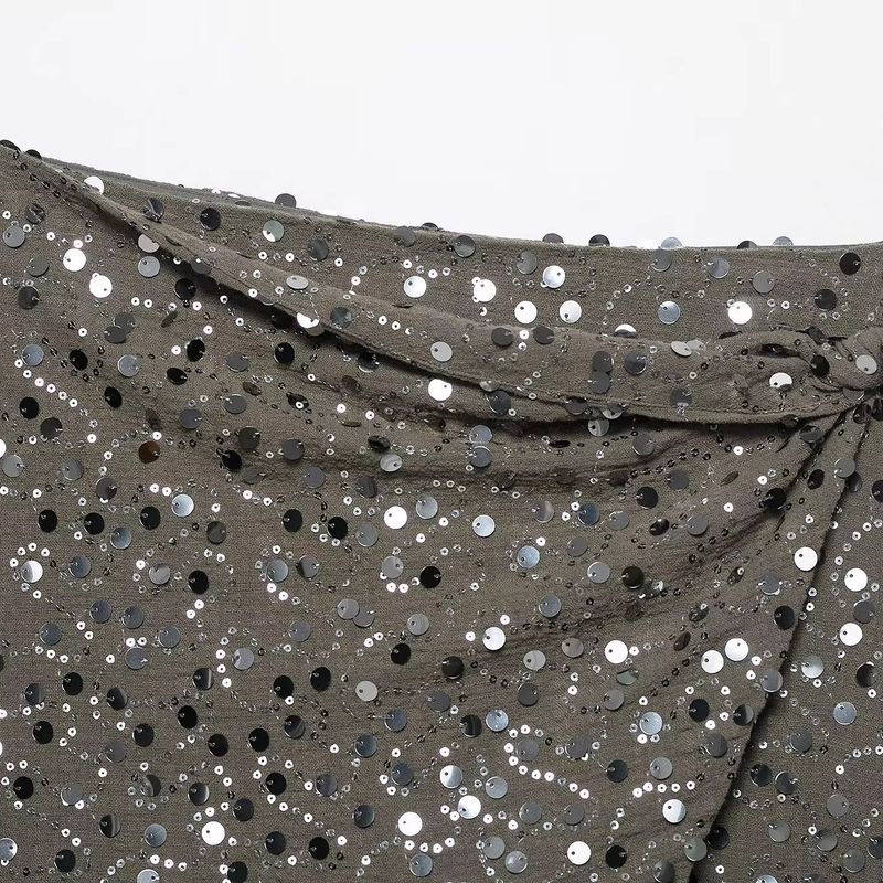 Araltay New Arrival Fashion Style Women's Clothing Fashion All-Match Minimalist Beads Decoration Double Breasted Mini Skirt 7969226