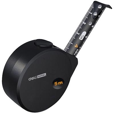 DELI 5m Tape Made of Carbon with Clear Markings and Extendable To Water and Rust Passivated Edges To Prevent Stylish Every Home Needs One for Home