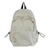 Schoolbag Korean Version Solid Color Simple Backpack Large Capacity Lightweight Student Schoolbag Computer Bag Leisure Travel Commuter Small Backpack