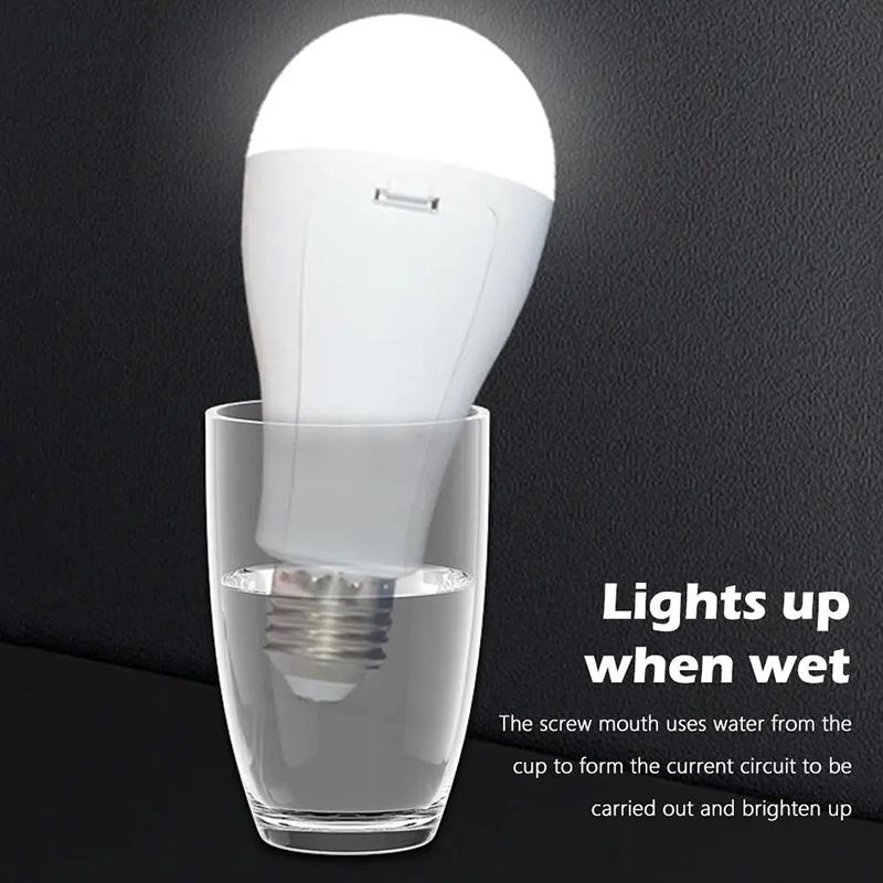 Led Type-C Rechargeable Light Bulb E27 20W 85-265V Emergency Bulb Hanging Camping Lamp For Tent Home Power Failure Porch