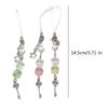 3pcs Handmade Beaded Phone Lanyard Four Leaf Clovers Phone Chain Acrylic Beaded Phone Pendant Phone Jewelry for Key Bag