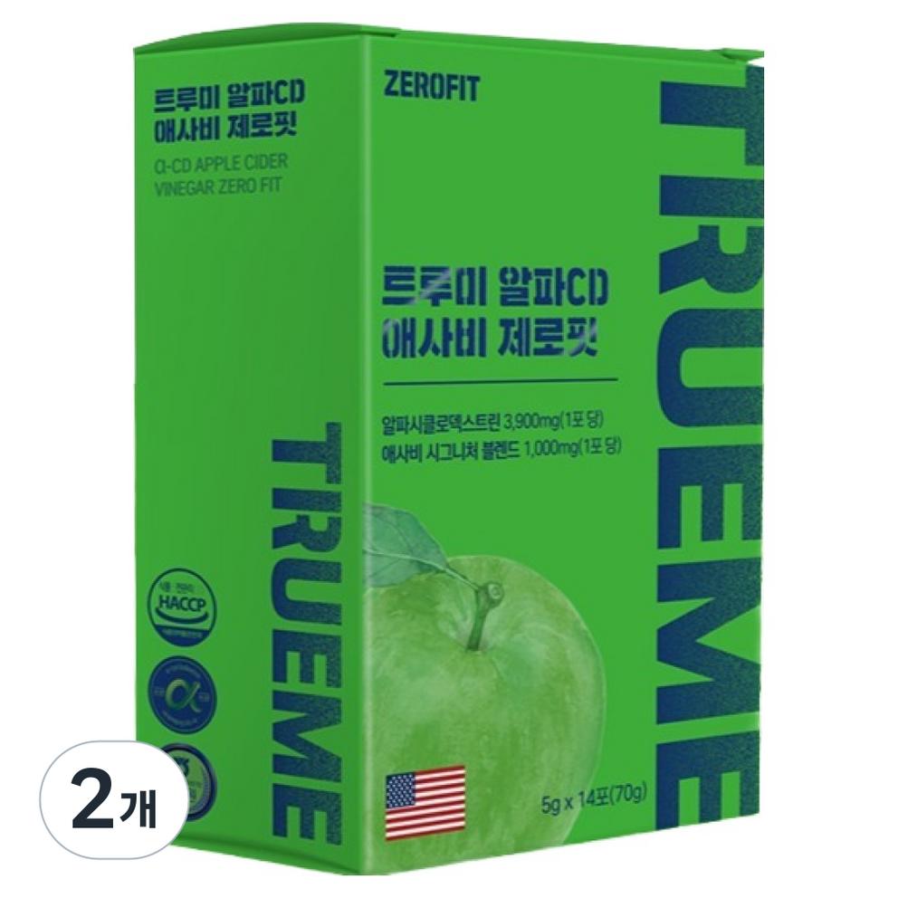 TRUUME Alpha CD Apple Cider Vinegar Zero Fit, 14 Servings, 2 Packs