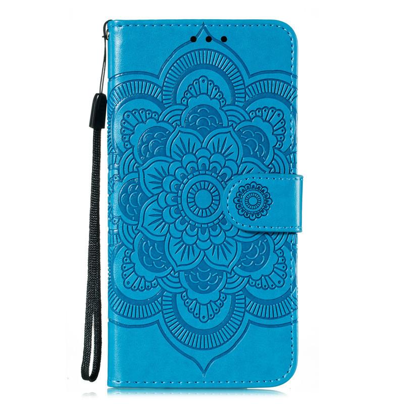 

S23 Phone Case S22pro Factory-applicable Embossed Protective Cover Magnetic Absorption Mandala Mobile Leather NOTE 20 UITRA