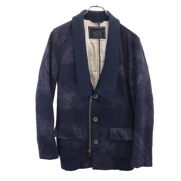 

MARITHE + FRANCOIS GIRBAUD Комбинезон с ручками Шерстяная куртка M Темно-синий Мужской Б/у