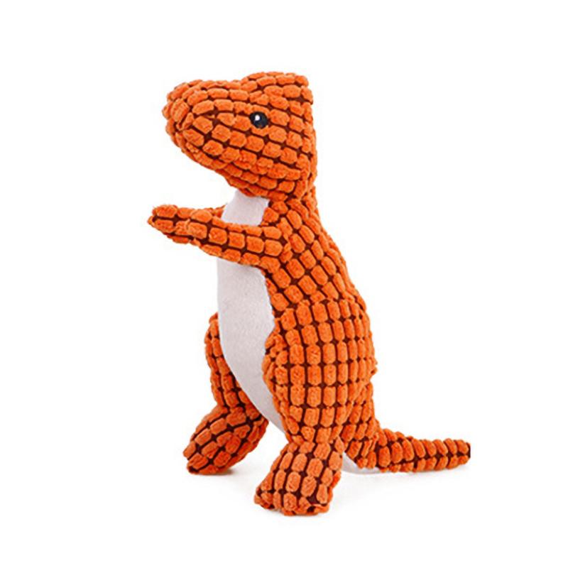 Bite-resistant Teeth-grinding Chewing Toy for Dogs Cats Washable Dinosaur Shaped Plush Sounding Dog Puzzle Toy Puppy Supplies